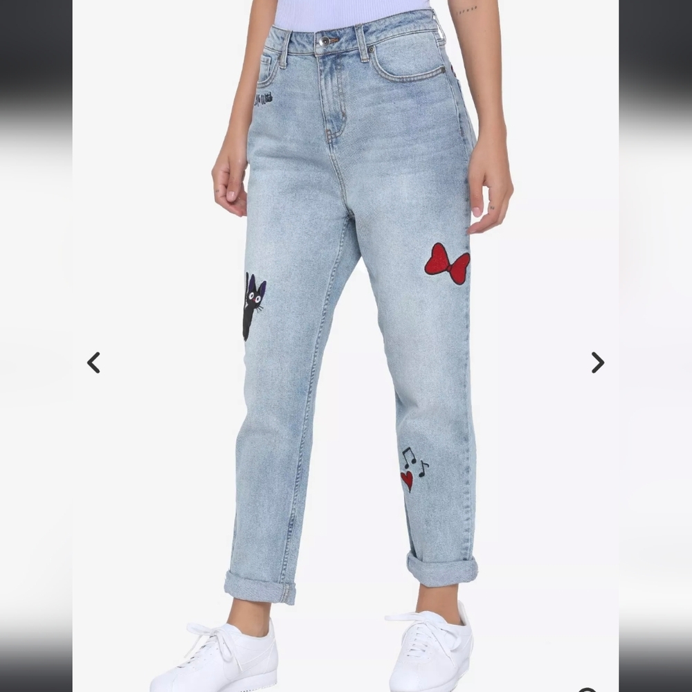 Her Universe Studio Ghibli Kiki's Delivery Service Embroidered Mom Jeans Size 9